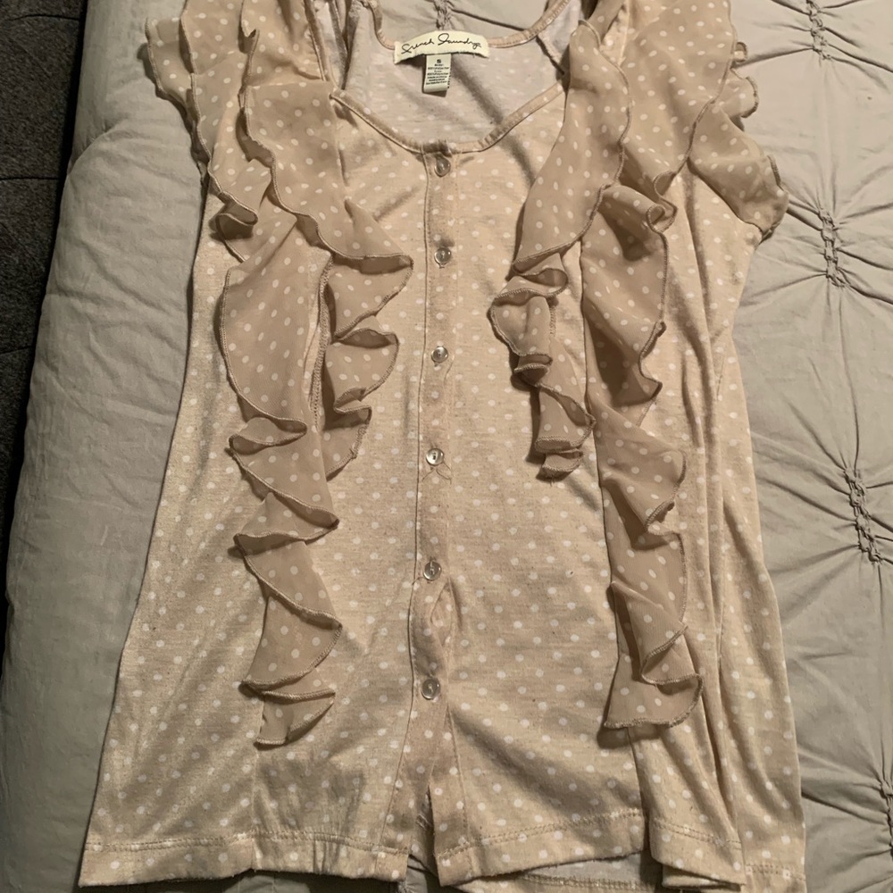 Ruffled Polka Dot Top